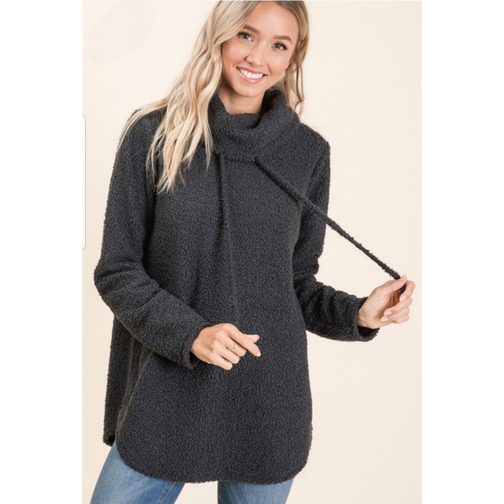 NWT Long Sleeve Cowl Neck Sweater Top - Picture 4 of 5